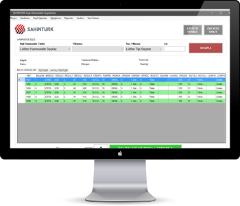 Şahintürk Tekstil Arge Analiz Uygulaması
